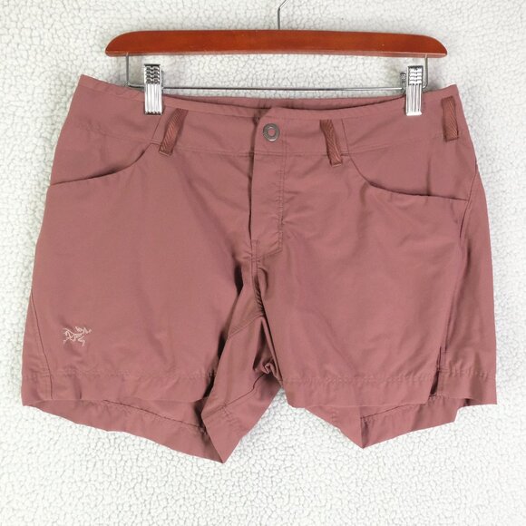 Arcteryx Creston Shorts Womens 6 Red Nylon 4.5" Lightweight Hiking Outdoor - Picture 1 of 12